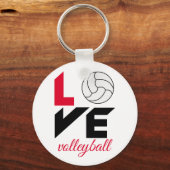 Ik hou van volleybal sleutelhanger (Voorkant)