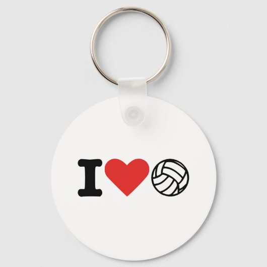 Ik hou van volleybal sleutelhanger (Voorkant)