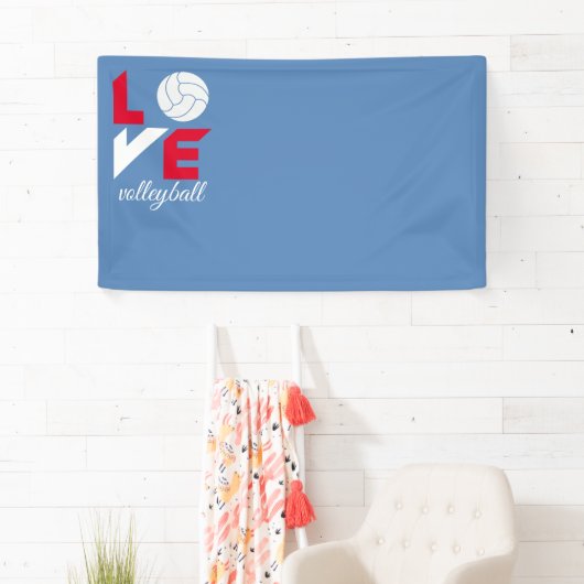 Ik hou van volleybal spandoek (Insitu)