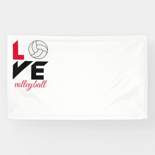 Ik hou van volleybal spandoek (Horizontaal)