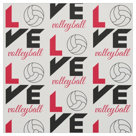 Ik hou van volleybal stof (Swatch)
