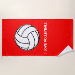 Ik hou van Volleybal! Strandlaken