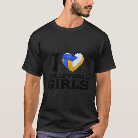 Ik hou van volleybal t-shirt (Voorkant)