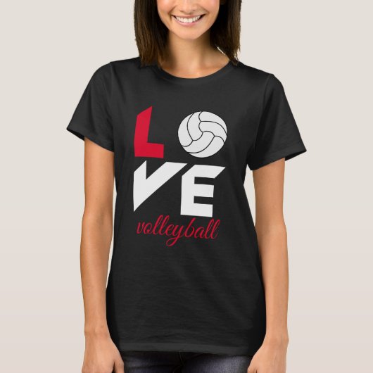 Ik hou van volleybal t-shirt (Voorkant)