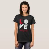 Ik hou van volleybal t-shirt (Voorkant volledig)