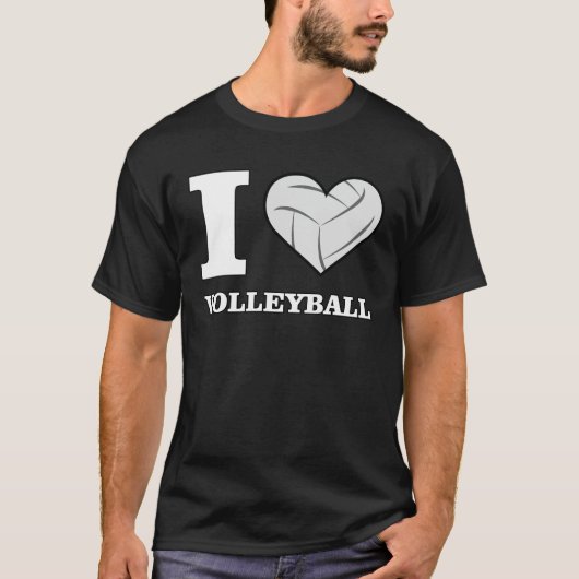 Ik hou van volleybal  t-shirt (Voorkant)