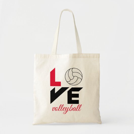 Ik hou van volleybal tote bag (Voorkant)