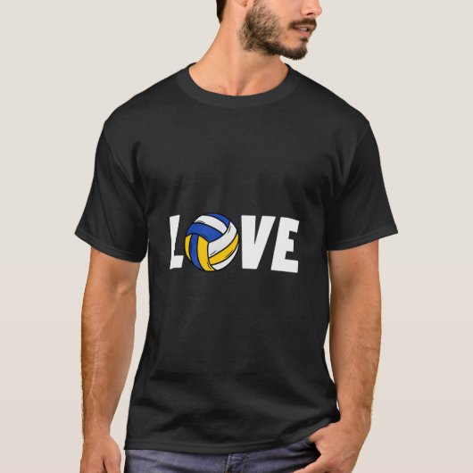 Ik Hou Van Volleybal Volleybal T-shirt (Voorkant)