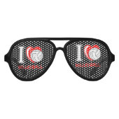 Ik hou van volleybal - volleybalslogans en -citate aviator zonnebril (Voorkant)