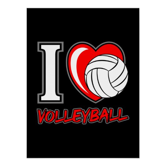 Ik hou van volleybal - volleybalslogans en -citate perfect poster (Voorkant)