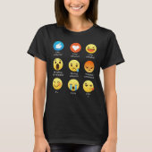 Ik hou van VOLLEYBALL Emoticon (emoji) Social Icon T-shirt (Voorkant)