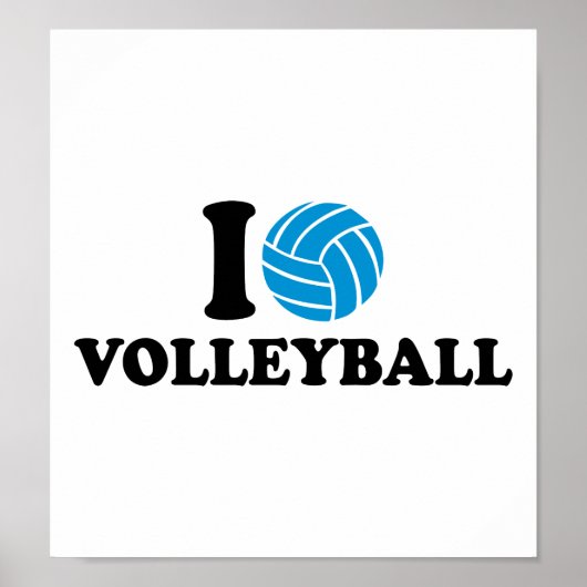 Ik hou van Volleyball Poster (Voorkant)