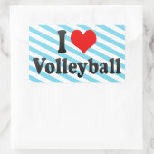 Ik hou van Volleyball Rechthoekige Sticker (Tas)