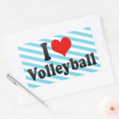 Ik hou van Volleyball Rechthoekige Sticker (Envelop)