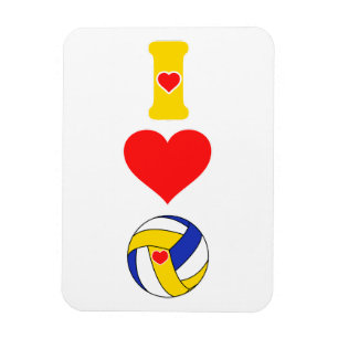 Ik hou van volleybalmagneet magneet