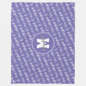 Ik hou van volleybaltypografie lila IEDERE kleur Fleece Deken (Voorkant)