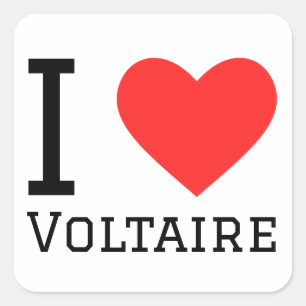 Ik hou van Voltaire Vierkante Sticker