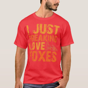 Ik hou van vossen als gekke foxx27s favoriete dier t-shirt