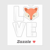 Ik hou van Vossen Knuffel Vos Grappige Vos Lief Di Sticker (Vel)