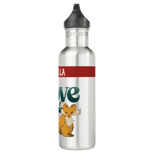 Ik hou van vossen Schattigee hart waterfles (Rechts)