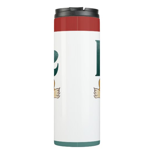 Ik hou van vossen Schattigee hart waterfles Thermosbeker (Achterkant)