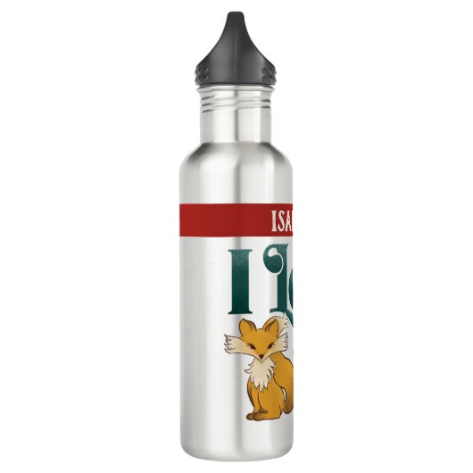 Ik hou van vossen Schattigee hart waterfles Waterfles (Links)