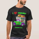 Ik hou van vrachtwagens (Burger Trucks) T-shirt (Voorkant)