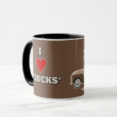 Ik hou van vrachtwagens (COFFEE-vrachtwagens) Mok (Voorkant links)
