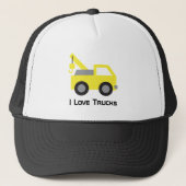 Ik hou van vrachtwagens, Cute Yellow Vehicle voor Trucker Pet (Voorkant)