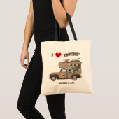 Ik hou van vrachtwagens (koffietrucks) tote bag (Voorkant (product))
