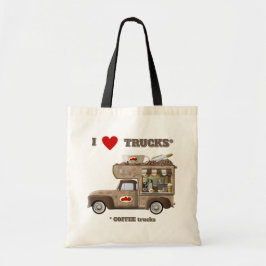 Ik hou van vrachtwagens (koffietrucks) tote bag