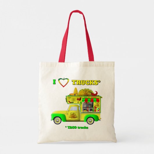 Ik hou van vrachtwagens (Taco Trucks) Tote Bag (Achterkant)