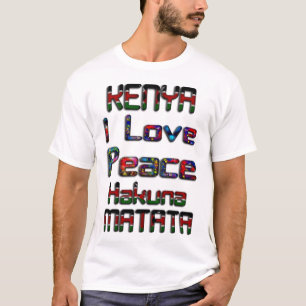 Ik hou van vrede en eenheid Kenia T-shirt