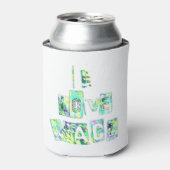 Ik hou van vrede, mooie kunst en tekstontwerp blikjeskoeler (Blikje Voorkant)