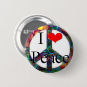 Ik hou van Vrede Ronde Button 5,7 Cm (Voorkant /achterkant)