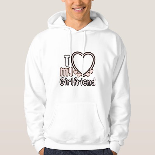 Ik hou van vriendin Custom Hoodie (Voorkant)