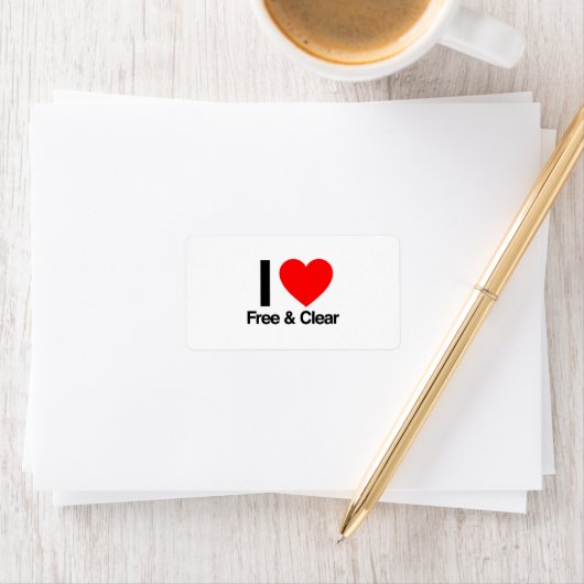 ik hou van vrij en helder etiket (Insitu)