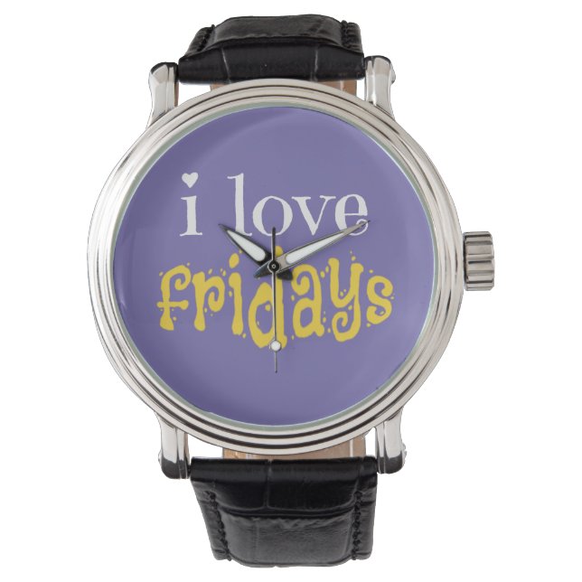 Ik hou van vrijdag horloge (Voorkant)
