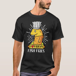 Ik hou van Vrijdag Vissen Vissen Pescatarian Food T-shirt