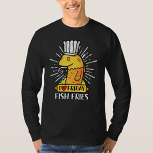 Ik hou van Vrijdag Vissen Vissen Pescatarian Food T-shirt