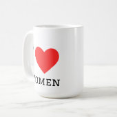 Ik hou van vrouwen koffiemok (Voorkant links)