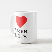 Ik hou van vrouwenrechten koffiemok (Voorkant links)