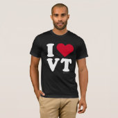 "Ik hou van VT" "Ik hou van VERMONT" T-shirt (Voorkant volledig)