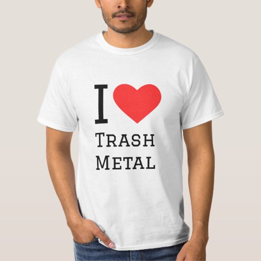 Ik hou van vuilnis t-shirt (Voorkant)