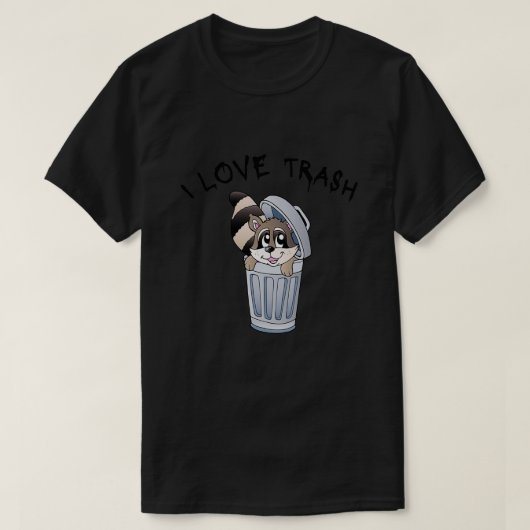 Ik hou van vuilnis t-shirt (Design voorkant)