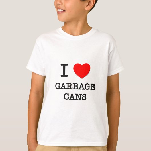 Ik hou van vuilnisbakken t-shirt (Voorkant)