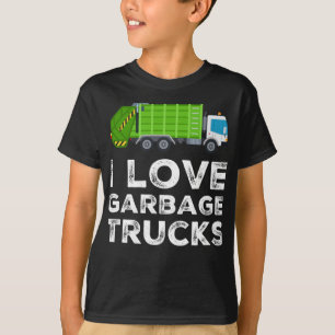 Ik hou van vuilniswagen voor kinderen Toddler Long T-shirt