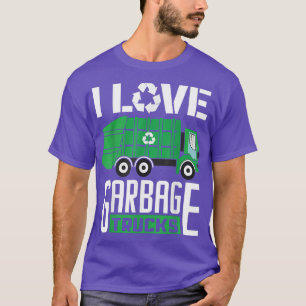 Ik hou van vuilniswagens Recycling vuilniswagen T-shirt