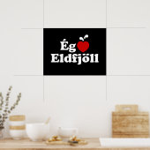Ik hou van vulkanen [Ég Elska Eldfjöll] Poster (Keuken)