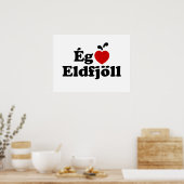 Ik hou van vulkanen [Ég Elska Eldfjöll] Poster (Keuken)